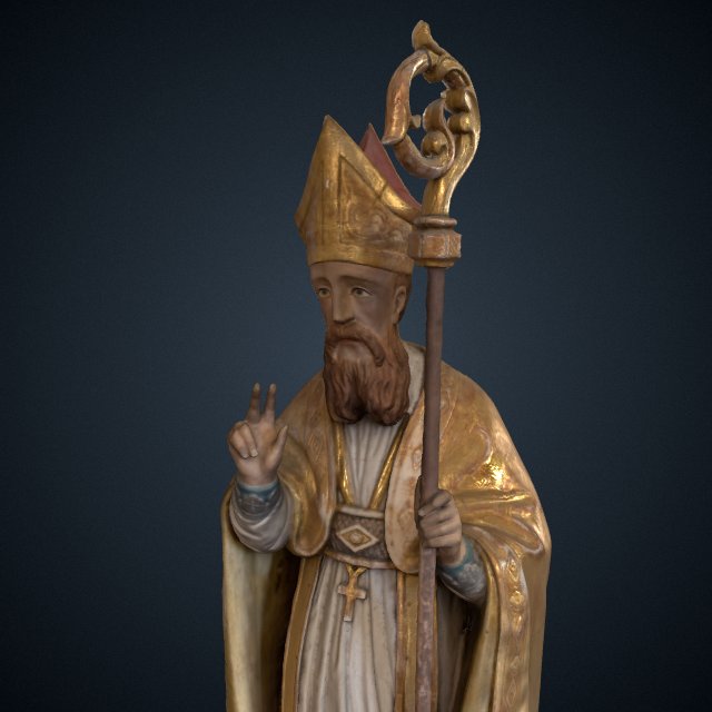 Statue portraying Saint Guérin, Saint-Martin-Bellevue